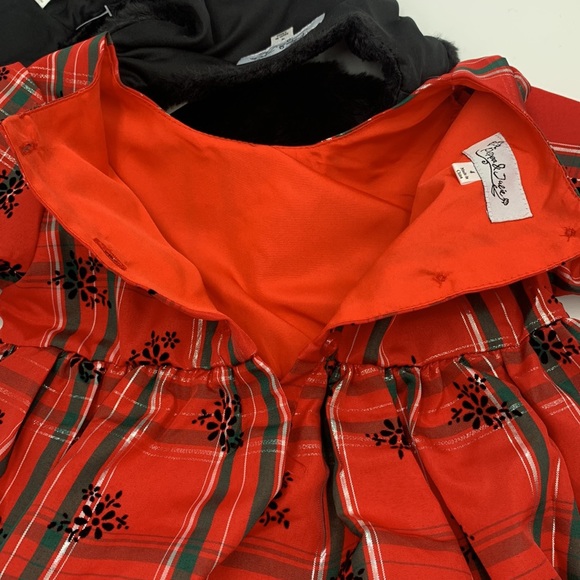 Pippa & Julie 2 Piece Red & Black Plaid Dress Set Size 4 - Picture 4 of 16